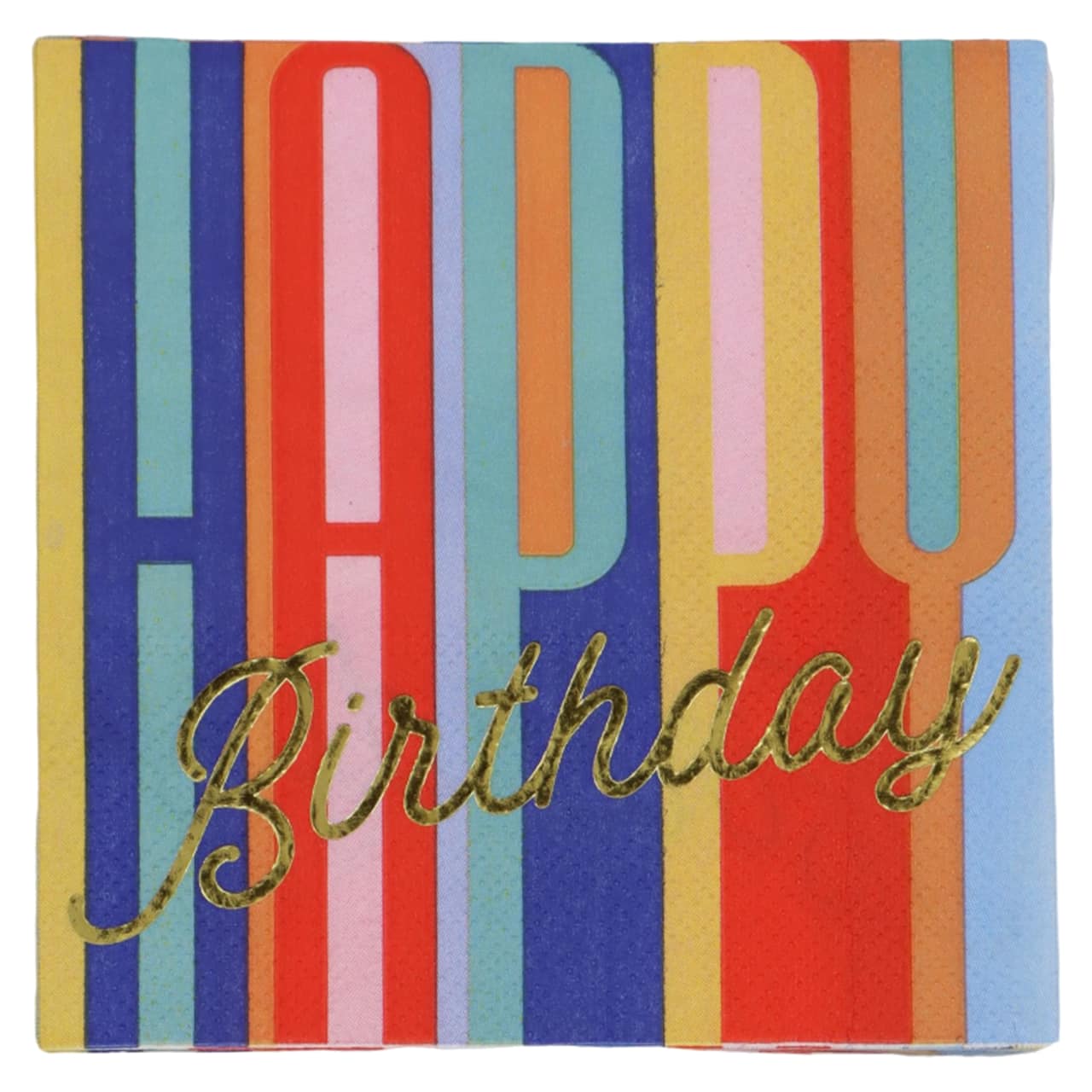 24 Packs: 20 ct. (480 total) Multicolor Happy Birthday Beverage Napkins by Celebrate It™